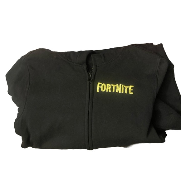 NWT boys M (8) Fortnite zip up hoodie by Epic Games with supply drop on back - Picture 3 of 4